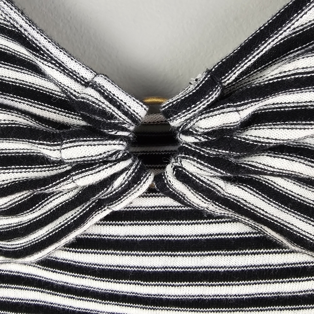 We The Free Contemporary Frenchie Striped Tee Dress Black White Womens Size L‎ - Picture 7 of 9
